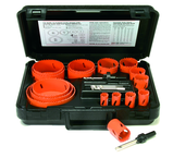 9 Pc. Bi-Metal Electricians and Plumbers Hole Saw Kit - Benchmark Tooling