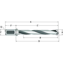 24005H-075F Flanged T-A® Spade Blade Holder - Helical Flute- Series 0.5 - Benchmark Tooling