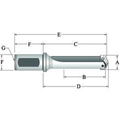 29020S-32FM Flanged T-A® Spade Blade Holder - Straight Flute- Series 2 - Benchmark Tooling