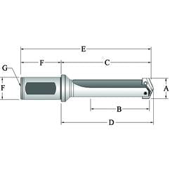 22040S-150F Spade Blade Holder - Straight Flute- Series 4 - Benchmark Tooling