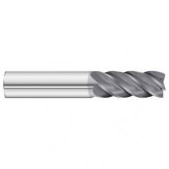 1/2 x 1/2 x 1-1/4 x 3 OAL .030 C/R 5 Flute Carbide End Mill - Round Shank-AlCrN Coated - Benchmark Tooling