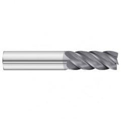 1/4 x 1/4 x 3/4 x 2-1/2 OAL Square 5 Flute Carbide End Mill - Round Shank-AlCrN Coated - Benchmark Tooling