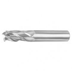 3.5mm Dia. x 57mm Overall Length 2-Flute Square End Solid Carbide SE End Mill-Round Shank-Center Cut-AlTiN - Benchmark Tooling