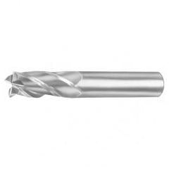 3.5mm Dia. x 57mm Overall Length 2-Flute Square End Solid Carbide SE End Mill-Round Shank-Center Cut-Uncoated - Benchmark Tooling