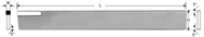 3/32 x1/2 x4-1/2" - RH Brazed Hard Steel - Cut-Off Blade - Benchmark Tooling
