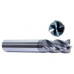 8mm Dia. - 10mm LOC - 100mm OAL - .5mm Radius 4 FL Carbide S/E HP End Mill-Uncoated - Benchmark Tooling