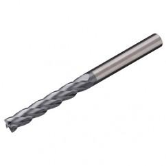 6mm Dia. x 75mm Overall Length 3-Flute Square End Solid Carbide SE End Mill-Round Shank-Center Cut-AlTiN - Benchmark Tooling