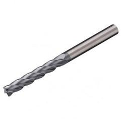 3mm Dia. x 75mm Overall Length 2-Flute Square End Solid Carbide SE End Mill-Round Shank-Center Cut-AlTiN - Benchmark Tooling