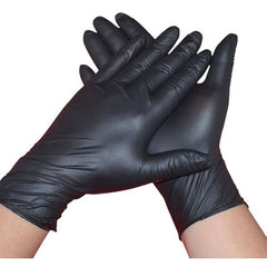 Medium Black Nitrile 3.5 mil Disposable Gloves (Box/100) - Exact Industrial Supply