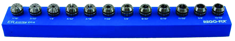 ER25DM Metalic Sealed Collet Set; .250-.625; 7pc set; ER25 Style Collet - Benchmark Tooling