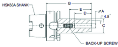 5/16" HSK63A Shrink Fit Toolholder - 3.15" Gauge Length - Benchmark Tooling