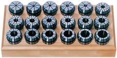 18 Pc. Collet Set - 3/32 to 3/4" - ER32 Style-Round Open - Benchmark Tooling