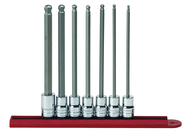 7PC SAE LONG BALL HEX BIT SKT SET - Benchmark Tooling