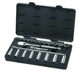 23PC 1/2" DR SAE SKT SET STD/DEEP - Benchmark Tooling