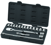 18PC 1/2" DRIVE METRIC SOCKET SET - Benchmark Tooling