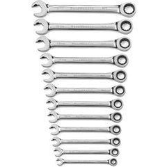12PC OPEN END RATCHETING WRENCH SET - Benchmark Tooling