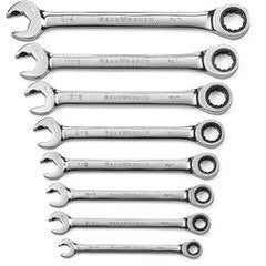 8PC OPEN END RATCHETING WRENCH SET - Benchmark Tooling