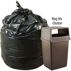 .9 mil, Black, 43″ × 47″- Case of 100, Revolution Bag Hercules Recycled Low Density Can liners Glutton, - Benchmark Tooling