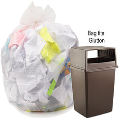 .9 mil, Natural, 43″ × 47″- Case of 100, Revolution Bag Hercules Recycled Low Density Can liners Glutton, - Benchmark Tooling