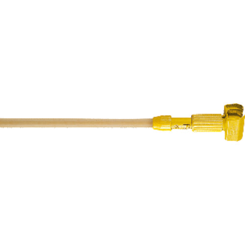 Gripper - Clamp Style Handle - Should be used with 1″ headband mops - Plastic Yellow Head, Hardwood Handle - Benchmark Tooling