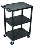 Utility Cart Plus 3 Flat Shelves - 24" x 18" x 42" - Benchmark Tooling