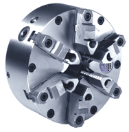 Steel Body Setrite Universal Chuck - 5" Plain Mount; 6-Jaw - Benchmark Tooling