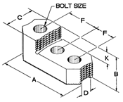 Soft Jaw 1.5mm 60° Serrated Single Step Rev Hard Jaw - Benchmark Tooling