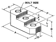 Soft Jaw 1.5mm 60° Serrated Dble Step Rev Hard Jaw - Benchmark Tooling