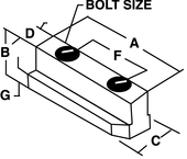 12mm (B-208) Jaw Nut - #JN-208-M - For 8" Chucks - Benchmark Tooling