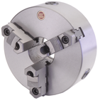 25" 3 Jaw Self Centering Scroll Chuck; Flatback; Steel Body; Top Reversible Jaw - Benchmark Tooling