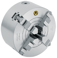 Cast Body Scroll Chuck - 25" Plain Back Mount; 4-Jaw - Benchmark Tooling