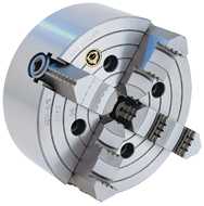 Steel Body Independent Lathe Chuck - 6" Plain Mount; 4-Jaw - Benchmark Tooling