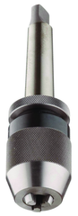 1/32 - 1/2'' Capacity - 3 MT Shank - Keyless Drill Chuck with Integral Shank - Benchmark Tooling