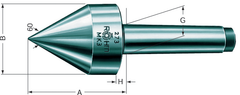 4MT HD 60° Pipe Nose - Live Center - Benchmark Tooling