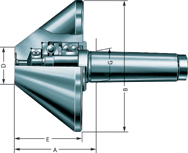 5MT HD 75° Bull Nose - Live Center - Benchmark Tooling