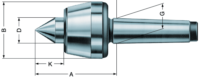 6MT Revolving Tailstock Standard - Live Center - Benchmark Tooling