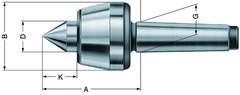 3MT Revolving Tailstock Standard - Live Center - Benchmark Tooling