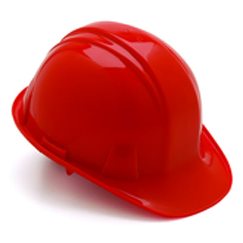 4 Point Ratchet Hard Hat, Red - Benchmark Tooling