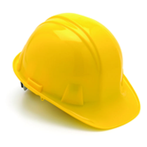 4 Point Ratchet Hard Hat, Yellow - Benchmark Tooling