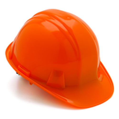 4 Point Ratchet Hard Hat, Orange - Benchmark Tooling
