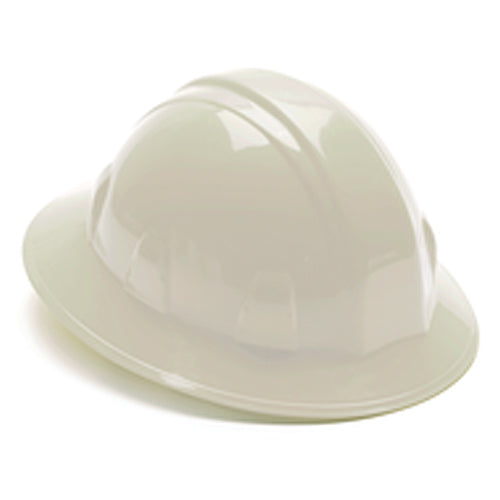 Hard Hat - White Full Brim 4 Point Ratchet Style - Benchmark Tooling