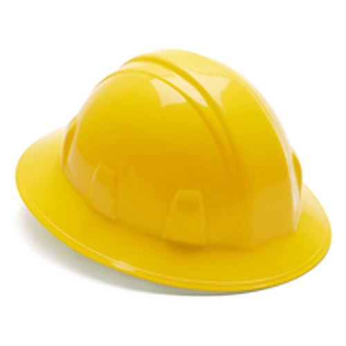 Hard Hat - Yellow Full Brim 4 Point Ratchet Style - Benchmark Tooling