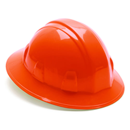 Hard Hat - Orange Full Brim 4 Point Ratchet Style - Benchmark Tooling