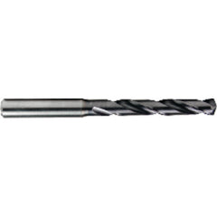 17 mm Dia. × 3.2 mm Shank × 93 mm Flute Length × 143 mm OAL, 5xD, TiAlN, 2xD Flute, Solid Carbide Drill - Benchmark Tooling