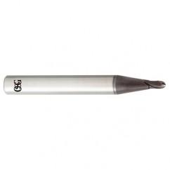 1.6mm Dia. - 50mm OAL - Carbide - Ball End HP End Mill-2 FL - Benchmark Tooling
