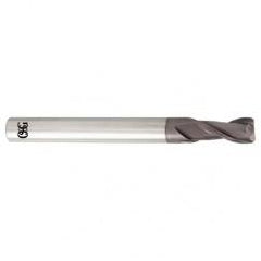 5/8 Dia. x 3-1/2 Overall Length 2-Flute .030 C/R Solid Carbide SE End Mill-Round Shank-Center Cutting-TiALN - Benchmark Tooling