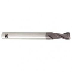 3/8 Dia. x 2-1/2 Overall Length 2-Flute .020 C/R Solid Carbide SE End Mill-Round Shank-Center Cutting-TiALN - Benchmark Tooling