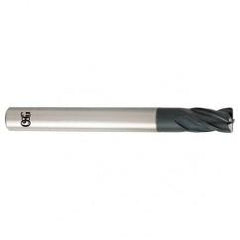 10mm Dia. x 100mm Overall Length 4-Flute 1mm C/R Solid Carbide SE End Mill-Round Shank-Center Cutting-TiALN - Benchmark Tooling