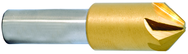 7/8" Size-1/2" Shank-82°-M42;TiN 6 Flute Chatterless Countersink - Benchmark Tooling