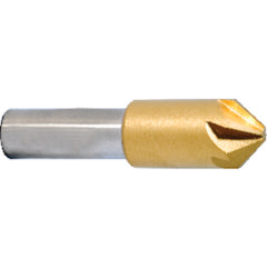 ‎1/2″ Size-3/8″ Shank-90°-M42,TiN 6 Flute Chatterless Countersink - Benchmark Tooling